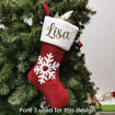 Picture of CHRISTMAS STOCKING RED SNOWFLAKE 46CM